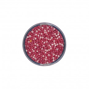 Rocailles, perlmutt, 2,6mm, Mix-rot, 17g
