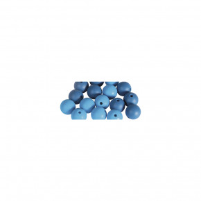 Silikonperlen, 12mm ø, bunt SB-Btl 16Stück-blau