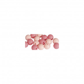 Silikonperlen, 12mm ø, bunt SB-Btl 16Stück-rose