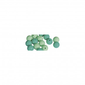 Silikonperlen, 12mm ø, bunt SB-Btl 16Stück-türkis