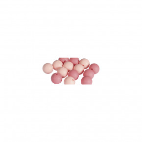 Silikonperlen, 15mm ø SB-Btl 14Stück-rose