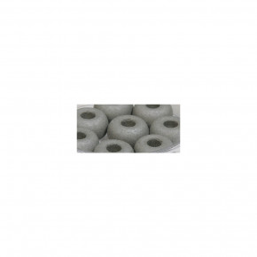 Silk-Bead Glas Großlochperle, 11mm, Loch 4mm, Dose 8Stück-anthrazit