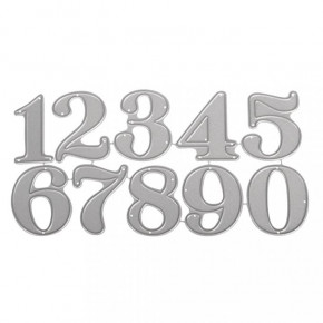 Stanzschabl. Set: Big Numbers SB-Btl 10Stück, 1,5-2,8cm