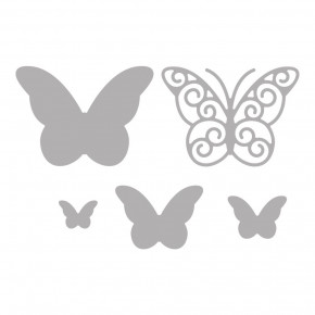 Stanzschabl. Set: Whimsical Butterflies SB-Btl 5Stück, 1,3-4,5cm